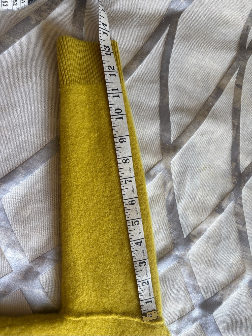Pilcro Cropped Turtleneck Sweater in Mustard - Picture 8 of 9